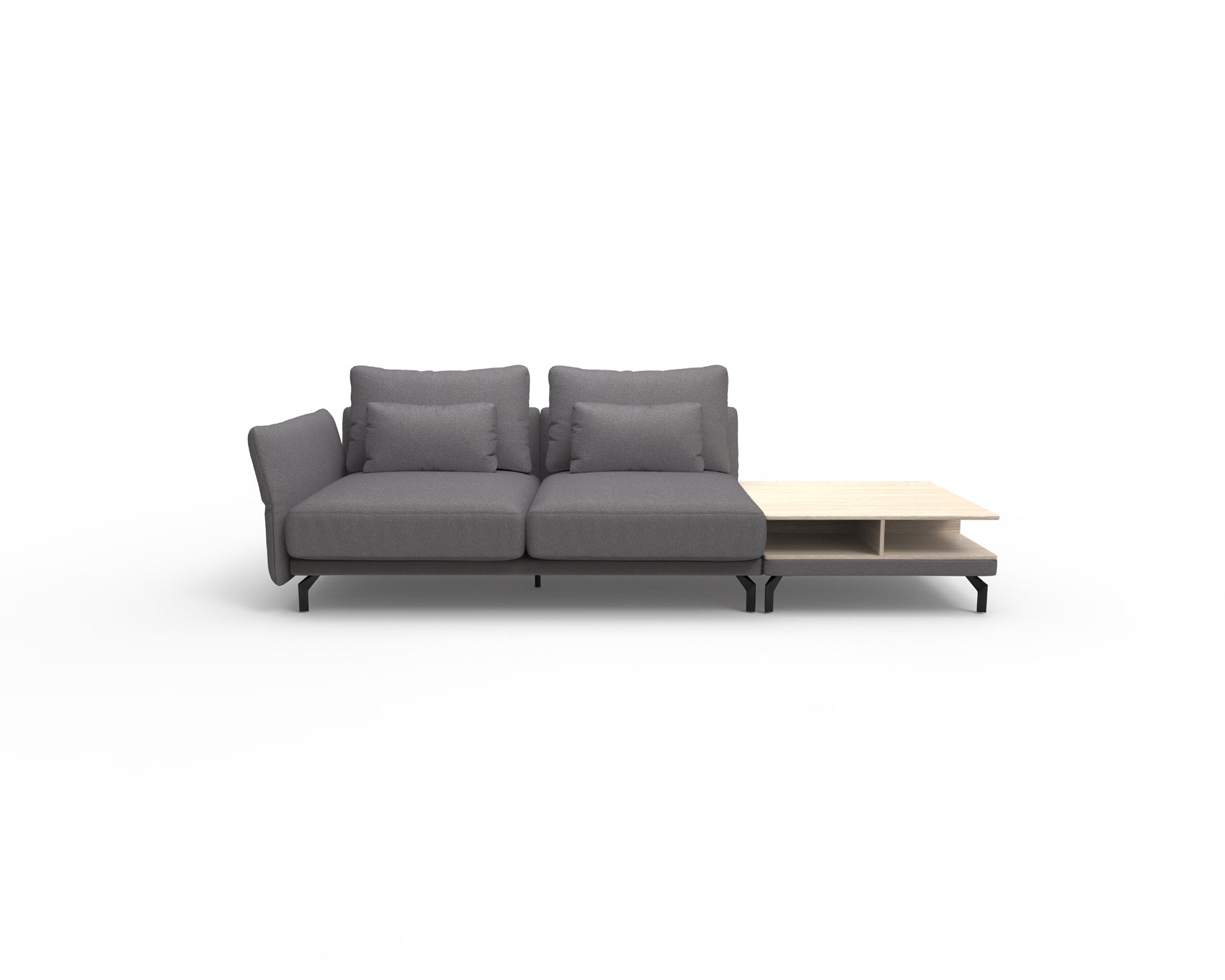 Seagull 2 Seater Sofa with Shelf Table (Right)